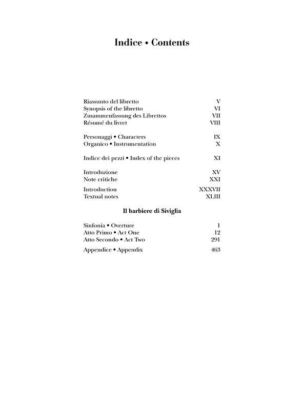 Il Barbiere Di Siviglia - Vocal Score - árie pro zpěv a klavír z Lazebník Sevilský